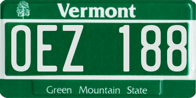 VT license plate OEZ188