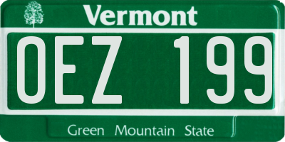 VT license plate OEZ199