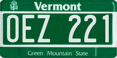 VT license plate OEZ221