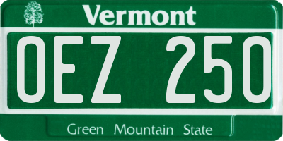 VT license plate OEZ250