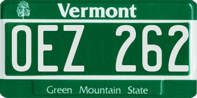 VT license plate OEZ262