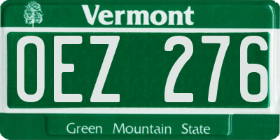 VT license plate OEZ276
