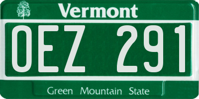 VT license plate OEZ291
