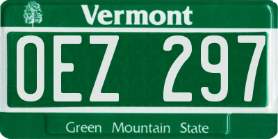 VT license plate OEZ297