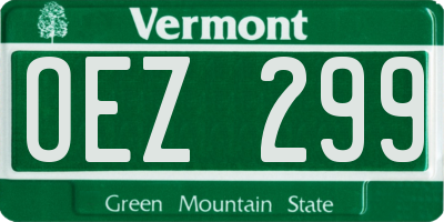 VT license plate OEZ299