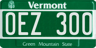 VT license plate OEZ300