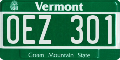 VT license plate OEZ301