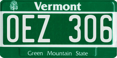 VT license plate OEZ306