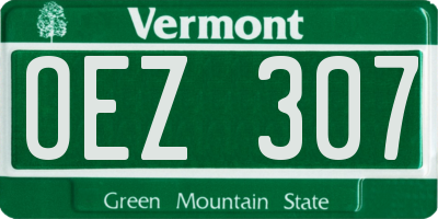 VT license plate OEZ307