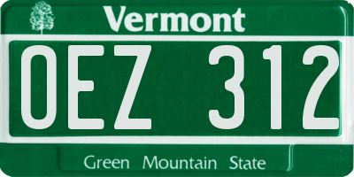VT license plate OEZ312