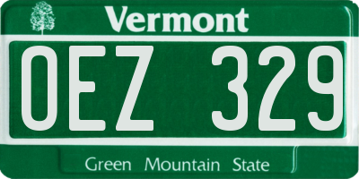 VT license plate OEZ329