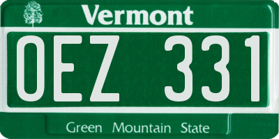 VT license plate OEZ331