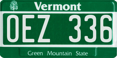 VT license plate OEZ336