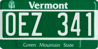 VT license plate OEZ341