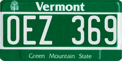 VT license plate OEZ369