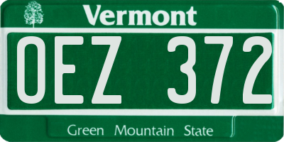 VT license plate OEZ372