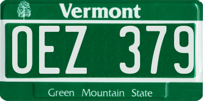 VT license plate OEZ379