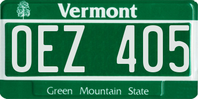 VT license plate OEZ405