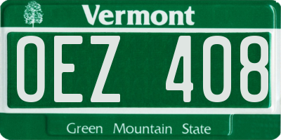VT license plate OEZ408