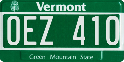 VT license plate OEZ410