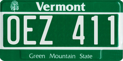 VT license plate OEZ411