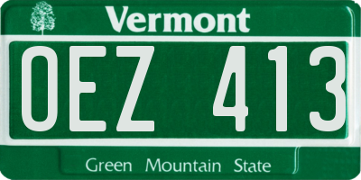 VT license plate OEZ413