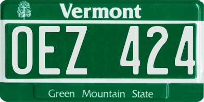 VT license plate OEZ424