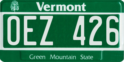 VT license plate OEZ426