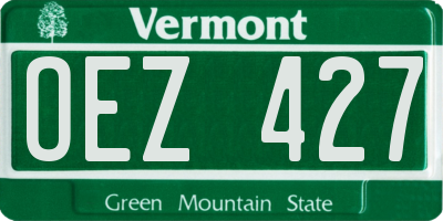 VT license plate OEZ427