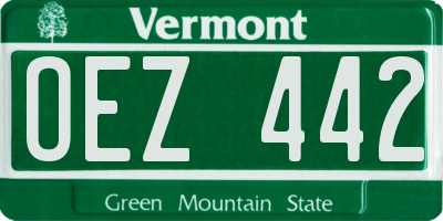VT license plate OEZ442