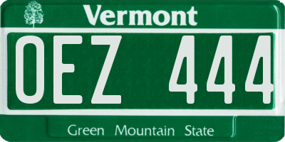 VT license plate OEZ444
