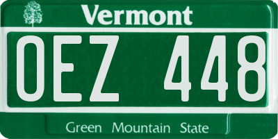 VT license plate OEZ448