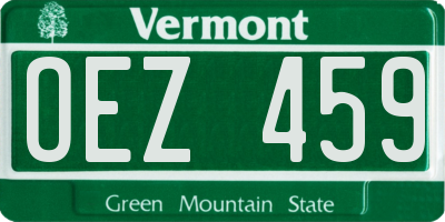 VT license plate OEZ459