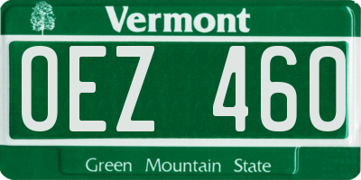 VT license plate OEZ460