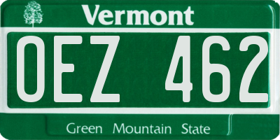 VT license plate OEZ462