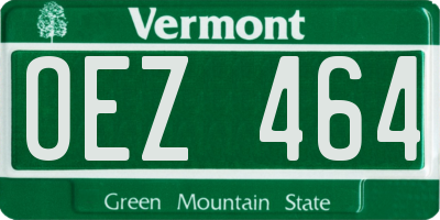 VT license plate OEZ464