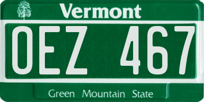 VT license plate OEZ467