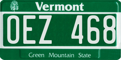 VT license plate OEZ468