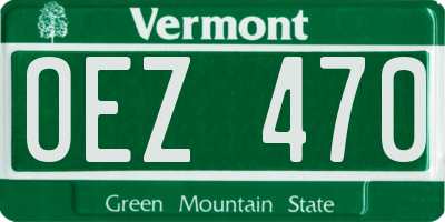 VT license plate OEZ470