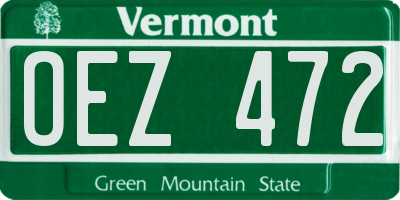 VT license plate OEZ472