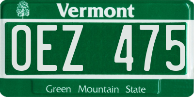 VT license plate OEZ475