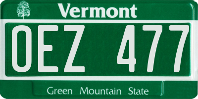 VT license plate OEZ477