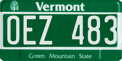VT license plate OEZ483