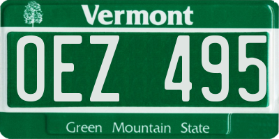 VT license plate OEZ495