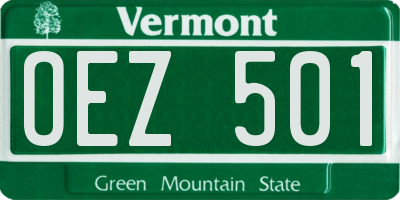 VT license plate OEZ501