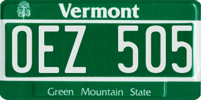 VT license plate OEZ505