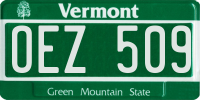 VT license plate OEZ509