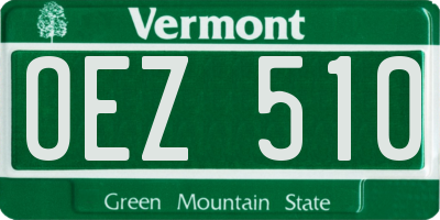VT license plate OEZ510