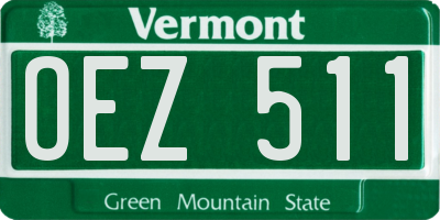 VT license plate OEZ511