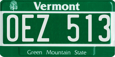 VT license plate OEZ513
